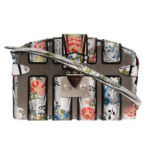 Louis Vuitton Romantic Blossom Floral Petite Malle Clutch Silver Crossbody Bag